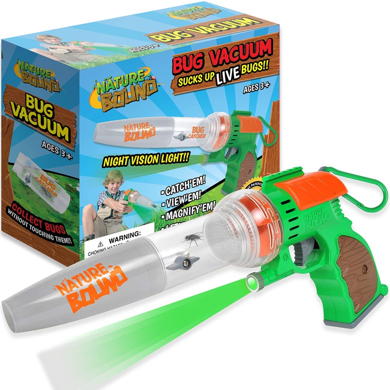 Nature Bound Bug Catcher Toy  Eco-Friendly Bug Vacuum  Catch and Release Indoor/Outdoor Play  Ages 3 to 12  Green  Complete Kit for Kids  Includes Capture Core with Magnification - Image 1